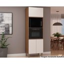 Ver imagem 1 de Paneleiro de Cozinha Modulado Conecta C/ 3 Portas e 2 Nichos P/ Forno Ebano/off White - Genialflex