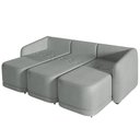 Ver imagem 6 de Sofá Cama Casal para Sala 306cm Polska K04 Bouclê Cinza - Mpozenato