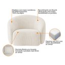 Ver imagem 7 de Kit Sofá 3 Lugares 200cm e Poltrona Orgânica Luxo Recepção Amore Bouclé Bege