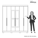Ver imagem 6 de Roupeiro Vinci 6 Portas e 3 Gavetas - Cinamomo - Albatroz