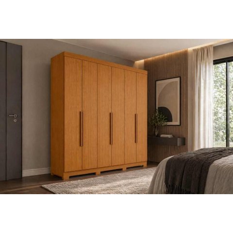 Roupeiro Vinci 6 Portas e 3 Gavetas - Cinamomo - Albatroz
