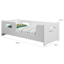 Cama Solteiro Montessori Proteção Grade Lateral Colchão D20 - 2