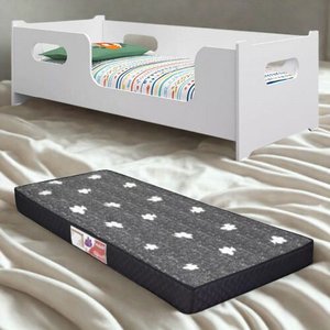 Cama Solteiro Montessori Proteção Grade Lateral Colchão D20