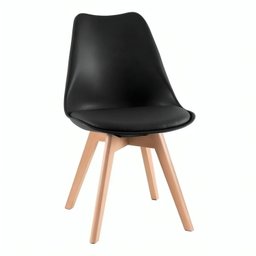 Conjunto Mesa Leda Preta 80cm Sala Cozinha Jantar e 4 Cadeiras Leda Preta Moderno e Compacto - 5