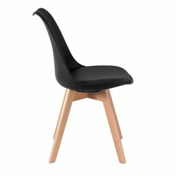 Conjunto Mesa Leda Preta 80cm Sala Cozinha Jantar e 4 Cadeiras Leda Preta Moderno e Compacto - 7
