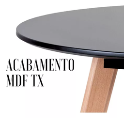 Conjunto Mesa Leda Preta 80cm Sala Cozinha Jantar e 4 Cadeiras Leda Preta Moderno e Compacto - 6