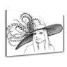 Quadro Dama de Chapeu Minimalista - 1