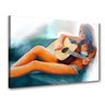 Quadro Mulher Tocando Violão Figurativa - 1