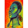 Quadro Decorativo Mulher Africana Moderno Ilustrativo - 3