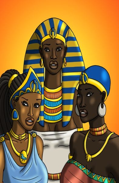 Quadro Decorativo Mulheres Africanas Ilustrativo de Sala - 3