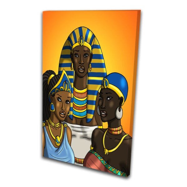 Quadro Decorativo Mulheres Africanas Ilustrativo de Sala - 1