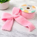 Ver imagem 2 de Rolo Fita Pelúciada Aramada Rosa Páscoa 6,3cm 2,7m Kit 4pçs