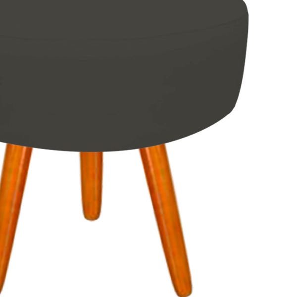 Kit 2 Puff Decorativo Lavínia Suede Cinza Pés Palito - 3