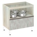 Ver imagem 2 de Balcão de Cozinha sem Tampo 80cm Misto 1 Porta Basculante e 1 Gavetão Luci Luciane Móveis