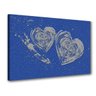 Quadro Coraçoes Azuis Moderna Decoração de Ambiente - 1