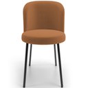 Ver imagem 3 de Kit 3 Cadeiras Sala de Jantar Estofada Gavi L02 Bouclê Terracota - Lyam Decor