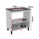 Ver imagem 3 de Balcão Cozinha Cooktop 4 Bocas com 1 Porta Basculante e Nicho para Forno ou Forno Micro-ondas
