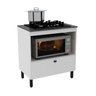 Balcão Cozinha Cooktop 4 Bocas com 1 Porta Basculante e Nicho para Forno ou Forno Micro-ondas - 4