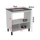 Ver imagem 3 de Balcão de Cozinha BL3315 para Cooktop 4 Bocas 75cm 1 Porta Branco/Lunar