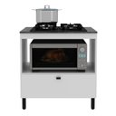 Ver imagem 5 de Balcão de Cozinha BL3315 para Cooktop 4 Bocas 75cm 1 Porta Branco/Lunar