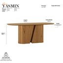 Ver imagem 2 de Mesa de Jantar Yasmin 200x100 cm Cinamomo - New Ceval