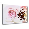 Quadro Decorativo Rosa Cor de Rosa Corações - 1