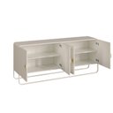 Ver imagem 4 de Balcão Buffet 180cm 4 Portas Orgânico Pé Metal Luna Offwhite