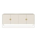Ver imagem 2 de Balcão Buffet 180cm 4 Portas Orgânico Pé Metal Luna Offwhite
