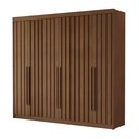 Ver imagem 3 de Guarda Roupa Casal 6 Portas Ripadas Portugal 100% MDF Cacau Marrom