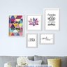 Conjunto 5 Quadros Decorativos Frases Flor de Lotus Los Quadros - 2