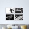 Conjunto 4 Quadros Decorativos Instrumentos Musicais Los Quadros - 2