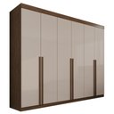 Ver imagem 2 de Guarda-roupa 6 Portas 8 Gavetas Mdf Dubai – Mais Móveis - Newcanion/offwhite