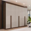 Ver imagem 1 de Guarda-roupa 6 Portas 8 Gavetas Mdf Dubai – Mais Móveis - Newcanion/offwhite