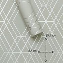 Ver imagem 4 de Papel de Parede Geométrico Cinza Claro Fio Prata Metálico 9,50 M - Coleção Gold - 210680