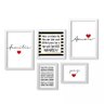 Conjunto 5 Quadros Decorativos Família Amor Fé e Frases Los Quadros - 1