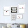 Conjunto 5 Quadros Decorativos Família Amor Fé e Frases Los Quadros - 2