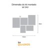 Conjunto 5 Quadros Decorativos Love Mosaico Abstrato Los Quadros - 3