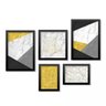 Conjunto 5 Quadros Decorativos Love Mosaico Abstrato Los Quadros - 1