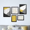 Conjunto 5 Quadros Decorativos Love Mosaico Abstrato Los Quadros - 2