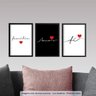 Conjunto 3 Quadros Decorativos Família Amor e Fé Los Quadros - 2
