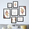 Conjunto 7 Quadros Decorativos Formas Geométricas Love Los Quadros - 2