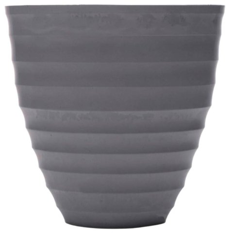 Vaso Cachepot para Flores Plantas 15cmx7cm Plástico Lyor Névoa Cinza Decoração