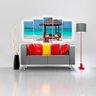 Quadro decorativo sala quarto parede Praia Areia E Sol - 1