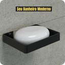 Ver imagem 7 de Kit Acessórios para Banheiro Preto Fosco 6 Peças Quadrado