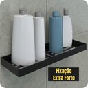 Ver imagem 3 de Kit Acessórios para Banheiro Preto Fosco 6 Peças Quadrado