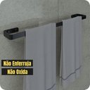 Ver imagem 4 de Kit Acessórios para Banheiro Preto Fosco 6 Peças Quadrado