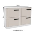 Ver imagem 4 de Sapateira Lisboa 4 Portas Creme/branco - Politorno