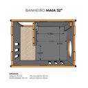 Ver imagem 3 de Banheiro para Gatos Branco 32" com Bandeja Ferpa Design