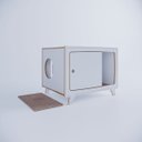 Ver imagem 7 de Banheiro para Gatos Branco 32" com Bandeja Ferpa Design