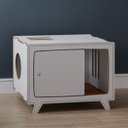 Ver imagem 1 de Banheiro para Gatos Branco 32" com Bandeja Ferpa Design